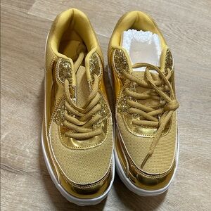 Gold and Yellow Sneakers